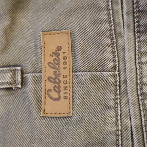 Cabela's Casuals Olive Green 36×30 Aged Khakis Pants - Picture 5 of 9
